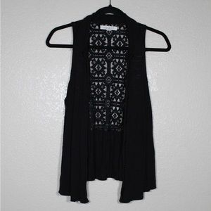 Dark Gray/Black Lacey Cardigan